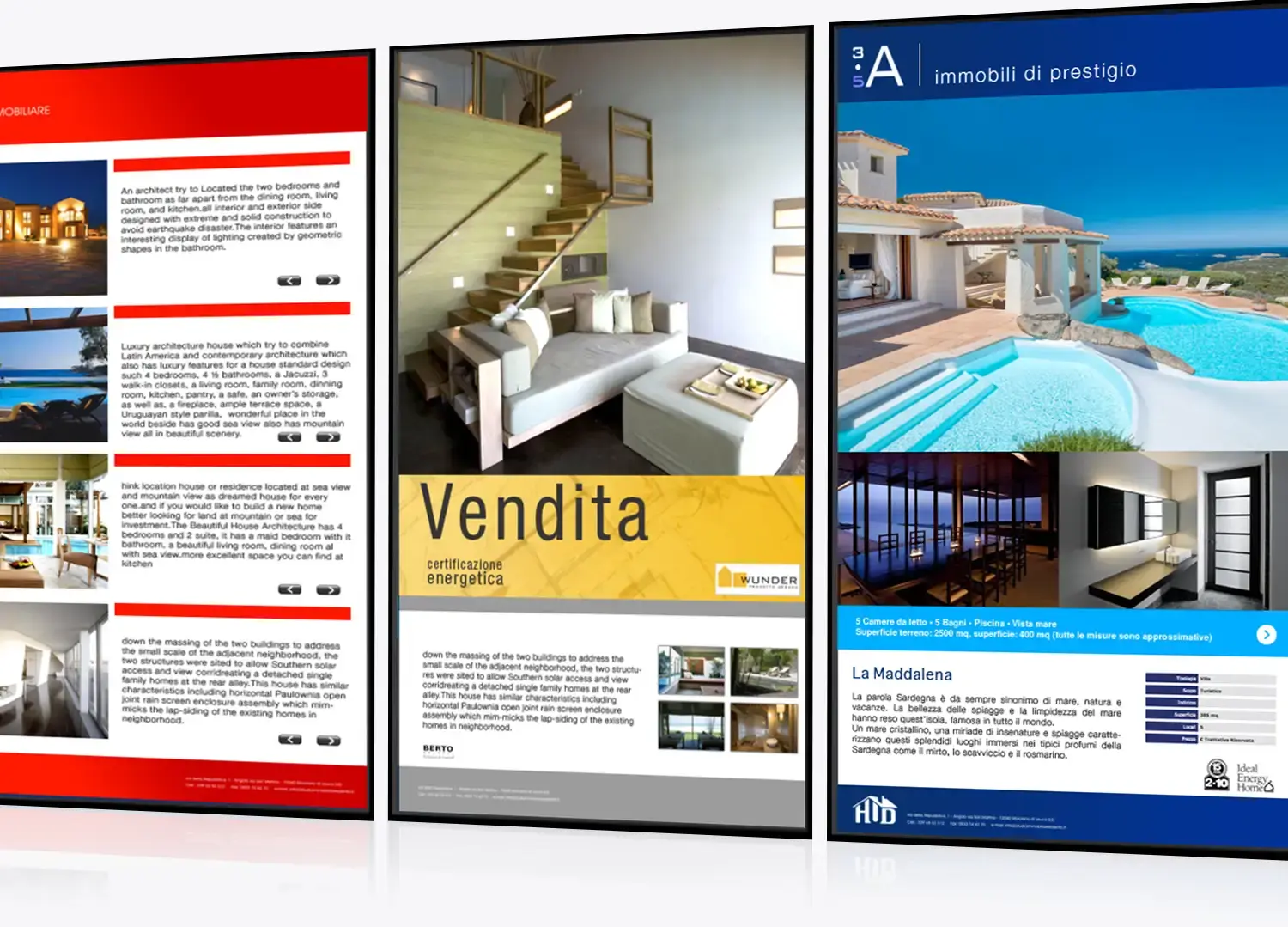 display per agenzie immobiliari con software